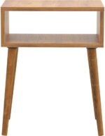 Κομοδίνο Hank pakoworld σε φυσική απόχρωση 45x30x60εκ - Image 2