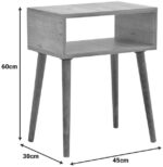 Κομοδίνο Hank pakoworld σε φυσική απόχρωση 45x30x60εκ - Image 5