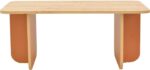 Τραπέζι Bοca pakoworld σε oak-κεραμιδί απόχρωση 100x60x42εκ - Image 3