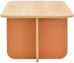 Τραπέζι Bοca pakoworld σε oak-κεραμιδί απόχρωση 100x60x42εκ - Image 4