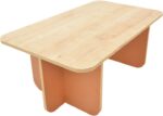 Τραπέζι Bοca pakoworld σε oak-κεραμιδί απόχρωση 100x60x42εκ - Image 5