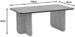 Τραπέζι Bοca pakoworld σε oak-κεραμιδί απόχρωση 100x60x42εκ - Image 6