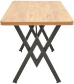 Τραπέζι Vertex pakoworld oak με μαύρα μεταλλικά πόδια 110x70x72εκ - Image 3