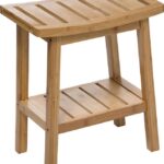 Σκαμπό Dael pakoworld μπαμπού χρώμα φυσικό 39.5x25x46εκ