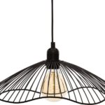 Φωτιστικό οροφής μονόφωτο Galt pakoworld Ε27 μαύρο Φ34x15.5εκ