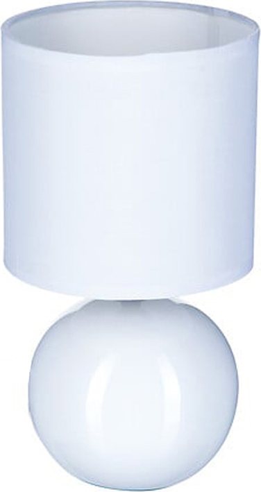 199-000576 Επιτραπέζιο φωτιστικό PWL-1210 pakoworld Ε14 60W κεραμικό σε λευκό gloss χρώμα Φ13x25εκ - Image 1