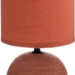 Επιτραπέζιο φωτιστικό PWL-1210 pakoworld Ε14 κεραμικό σε terracotta απόχρωση Φ13x25εκ