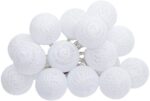 Διακοσμητικά λαμπάκια led Batoni pakoworld pvc σε λευκή απόχρωση Φ3.5x260εκ