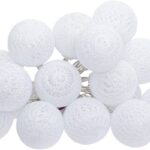 Διακοσμητικά λαμπάκια led Batoni pakoworld pvc σε λευκή απόχρωση Φ3.5x260εκ