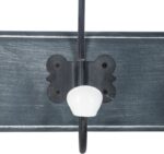 Κρεμάστρα Holden pakoworld mdf σε αντικέ μαύρη απόχρωση 19.5x9x60.5εκ - Image 2