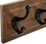Κρεμάστρα Terty pakoworld mdf σε καρυδί απόχρωση 50x8.5x13εκ - Image 2
