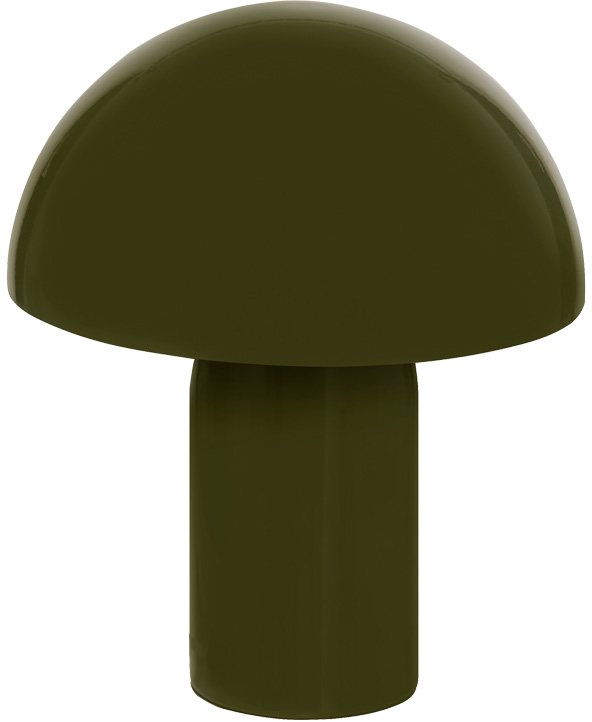199-000679 Επιτραπέζιο φωτιστικό Mushi pakoworld μέταλλο σε χακί απόχρωση Φ20x24,5εκ - Image 1