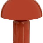 Επιτραπέζιο φωτιστικό Mushi pakoworld μέταλλο σε terracotta απόχρωση Φ20x24,5εκ