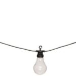 Διακοσμητική γιρλάντα με 10 led φωτάκια Karivan pakoworld σε μαύρη απόχρωση 490x12x6εκ