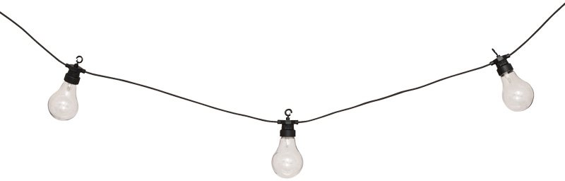 199-000685 Διακοσμητική γιρλάντα με 10 led φωτάκια Karivan pakoworld σε μαύρη απόχρωση 490x12x6εκ - Image 1