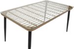 Τραπεζαρία Naoki U σετ 5τεμ pakoworld rattan pe σε φυσική απόχρωση και μαύρο μέταλλο 160x90x78εκ - Image 4