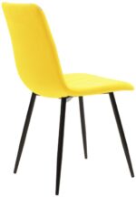 Τραπεζαρία Balou-Noor pakoworld σετ 5τεμ MDF μαύρο-κίτρινο Φ120x73εκ - Image 4
