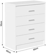 Σετ Κρεβατοκάμαρας Olympus White με Κρεβάτι 140x200εκ Σετ 4τεμ - Image 6