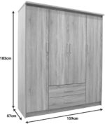 Σετ Κρεβατοκάμαρας Olympus Sonoma με Κρεβάτι 120x200εκ Σετ 4τεμ - Image 6