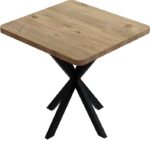 Τραπεζαρία με Καρέκλες Julita μαύρο και Τραπέζι Prestone oak 70x70x75εκ Σετ 3τεμ - Image 5