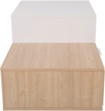 Τραπέζι σαλονιού Vople pakoworld σε φυσική-λευκή απόχρωση 90x50x40εκ - Image 4