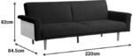 Καναπες-κρεβάτι Flexo pakoworld υφασμα ανθρακί 220x84.5x82εκ - Image 6