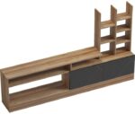 Σύνθετο σαλονιού Seruno pakoworld oak - μαύρο μαρμάρου 170x25x100εκ - Image 3