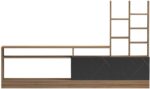 Σύνθετο σαλονιού Seruno pakoworld oak - μαύρο μαρμάρου 170x25x100εκ - Image 4