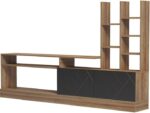 Σύνθετο σαλονιού Seruno pakoworld oak - μαύρο μαρμάρου 170x25x100εκ - Image 5