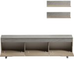 Σύνθετο σαλονιού Kasia pakoworld μπεζ μαρμάρου-sonoma 180x35x48.5εκ - Image 2