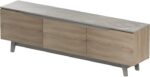Έπιπλο τηλεόρασης Kasandra pakoworld μπεζ μαρμάρου-sonoma 180x35x48.5εκ - Image 5