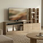 Σύνθετο σαλονιού Seruno pakoworld sonoma 170x25x100εκ