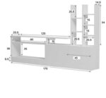 Σύνθετο σαλονιού Seruno pakoworld sonoma 170x25x100εκ - Image 6