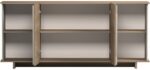 Μπουφές Zafore pakoworld sonoma - γκρι μπεζ όψη μαρμάρου 180x45x80εκ - Image 2