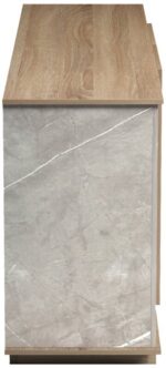 Μπουφές Zafore pakoworld sonoma - γκρι μπεζ όψη μαρμάρου 180x45x80εκ - Image 6