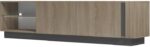 Έπιπλο τηλεόρασης με Led Vario pakoworld sonoma - ανθρακί 185.6x35x45εκ - Image 4