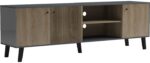 Έπιπλο τηλεόρασης Tuscany pakoworld sonoma-ανθρακί 180x41x51εκ - Image 3