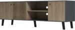 Έπιπλο τηλεόρασης Tuscany pakoworld sonoma-ανθρακί 180x41x51εκ - Image 4