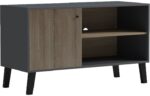 Έπιπλο τηλεόρασης Tuscany pakoworld sonoma-ανθρακί 100x40x51εκ - Image 3