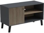 Έπιπλο τηλεόρασης Tuscany pakoworld sonoma-ανθρακί 100x40x51εκ - Image 5