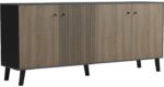 Μπουφές Tuscany pakoworld sonoma-ανθρακί 180x40x78.6εκ - Image 3