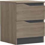 Κομοδίνο Verena pakoworld sonoma-ανθρακί 40x40x50εκ