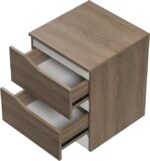 Κομοδίνο Verena pakoworld sonoma-λευκό 40x40x50εκ - Image 2