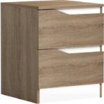 Κομοδίνο Verena pakoworld sonoma-λευκό 40x40x50εκ