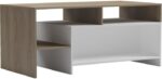 Τραπέζι σαλονιού Consa pakoworld sonoma - λευκό 120x60x53.6εκ - Image 2