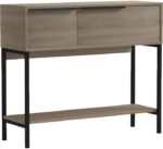 Κονσόλα Nordic pakoworld σε sonoma-μαύρη απόχρωση 90x29,5x76εκ - Image 3
