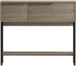 Κονσόλα Nordic pakoworld σε sonoma-μαύρη απόχρωση 90x29,5x76εκ - Image 6