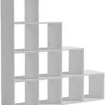 Βιβλιοθήκη Scala pakoworld λευκό 129.5x29x129.5εκ
