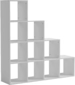 Βιβλιοθήκη Scala pakoworld λευκό 129.5x29x129.5εκ