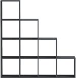 Βιβλιοθήκη Scala pakoworld ανθρακί 129.5x29x129.5εκ - Image 2